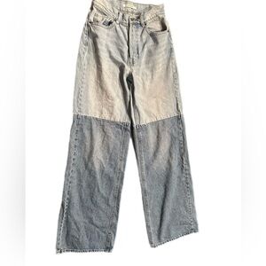 Pac‎ Sun Baggy Two-Tone Denim Jeans